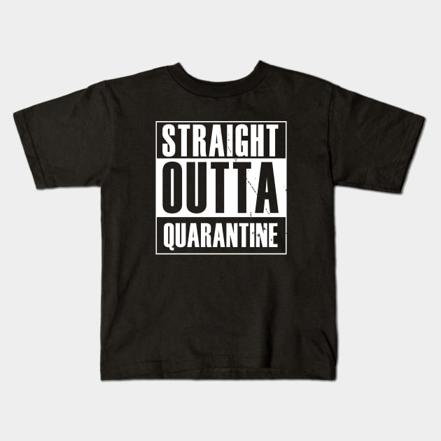 Straight outta Quarantine Kids T-Shirt by YiannisTees